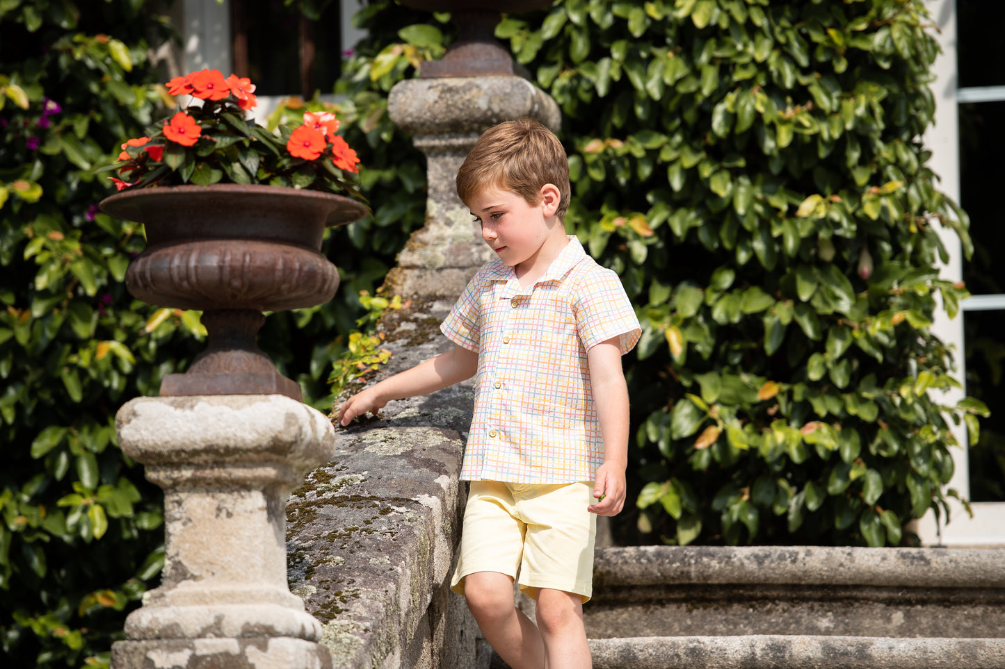 little boy's short set outfit for spring, easter, summer