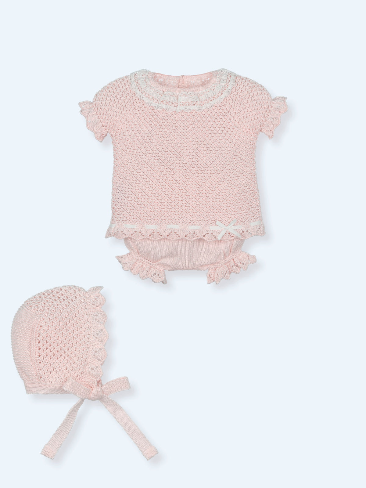 knitted outfit for newborn baby girl